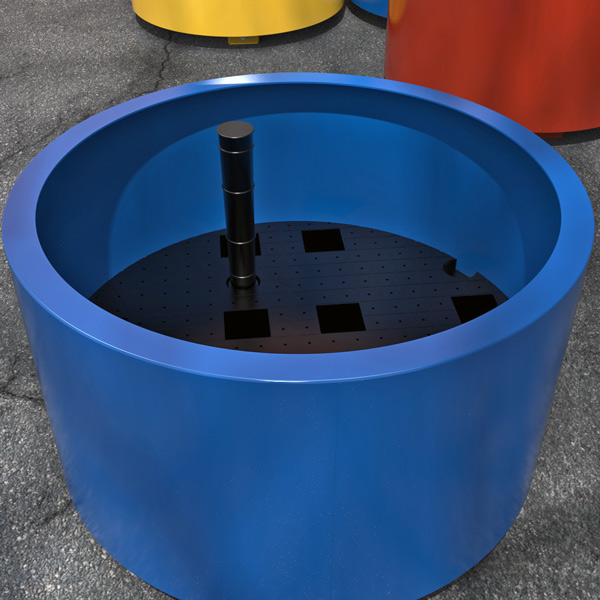 Round Planter with built in wicking water system