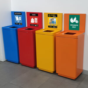 Mall Bins with Signs