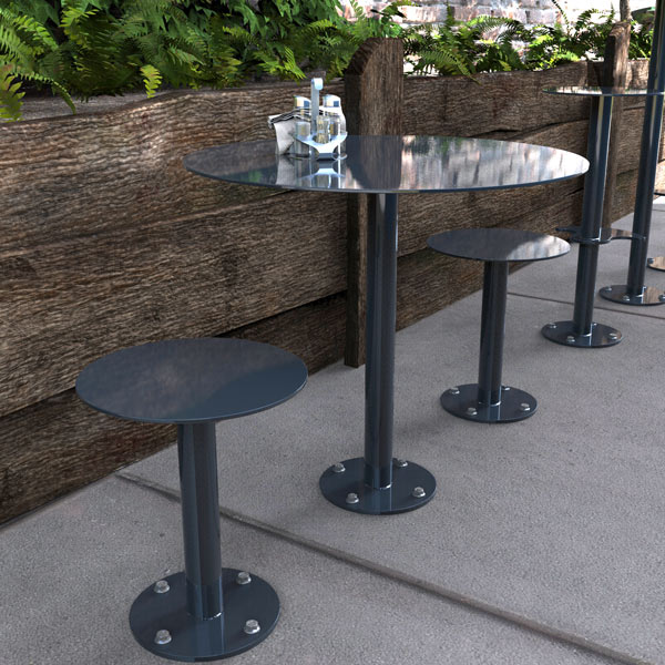 Steel Outdoor Cafe Table