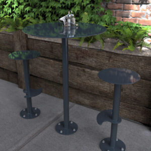 All Steel Round Bar Table Setting