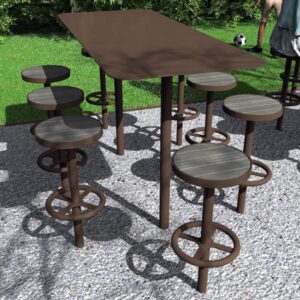 Large All Steel Outdoor Bar Table
