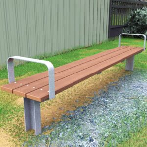 Long Park Bench with Armrests