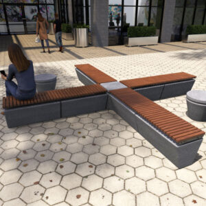 Cross Shaped Bench