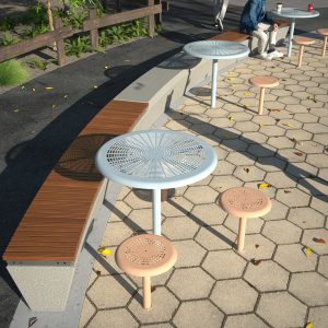 Extra Large Curved Radius Concrete Benches