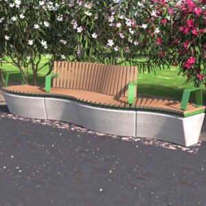 Modular Curved Public Seating