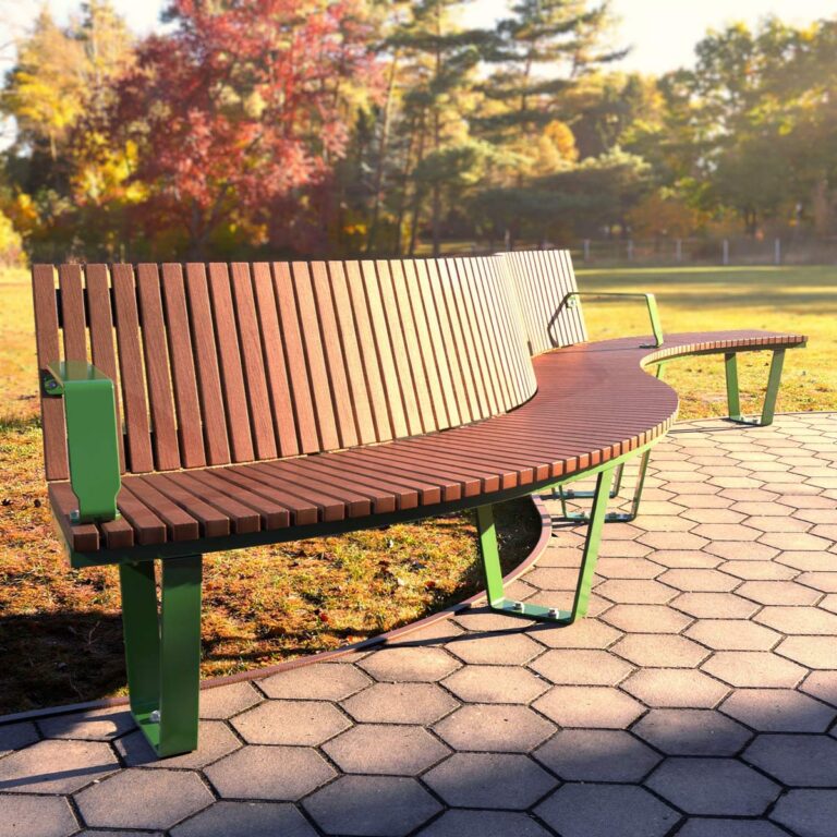 Wandin Curved Park Seats at an Open Park Space