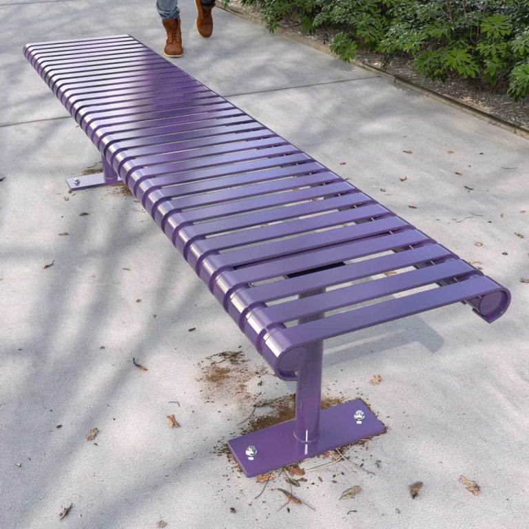 Powdercoated Slim Steel Bench