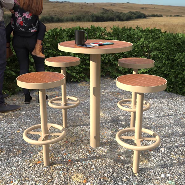 Bar Height Cafe Setting