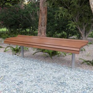 Curved profile park bench