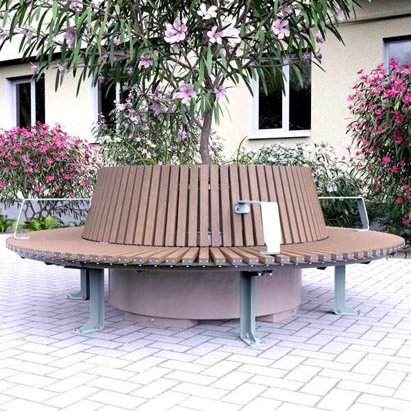 Combination Round Seat and Planter