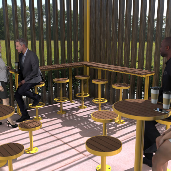 Outdoor Bar Height Modular Table System