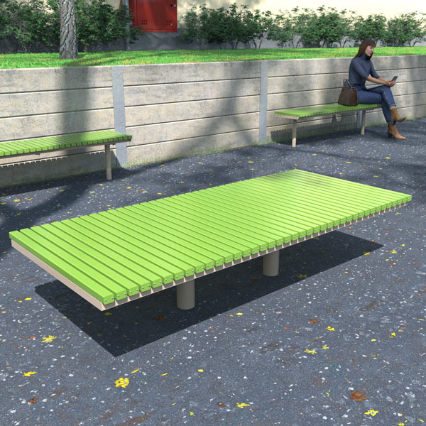 Benches at Council Office Outdoor Recreation Area