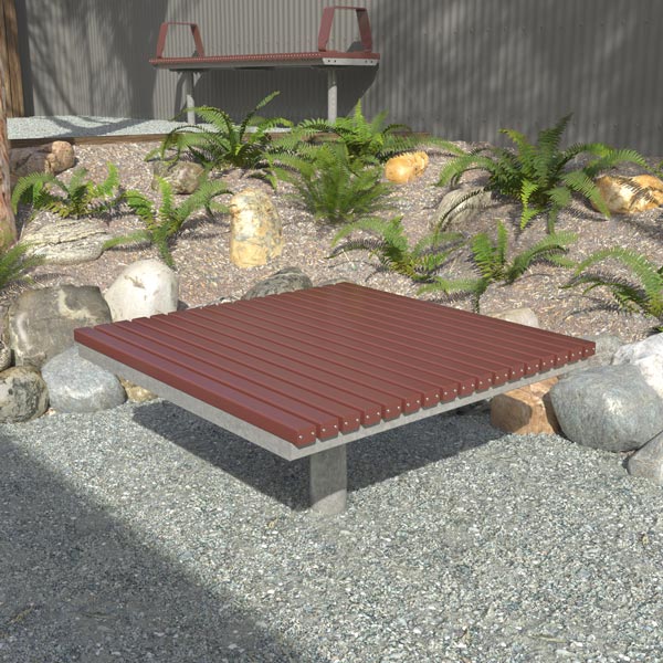 Square platform at a school in Canberra.