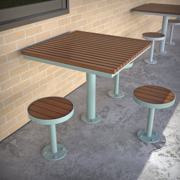 Gold Coast School Cafeteria Table Setting