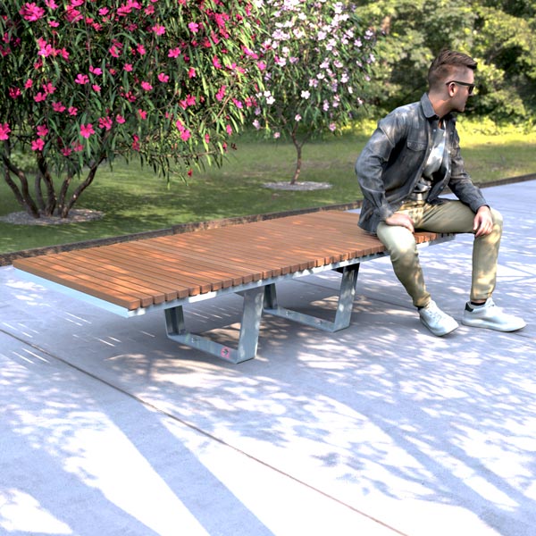 Wandin Double Wide Platform Bench