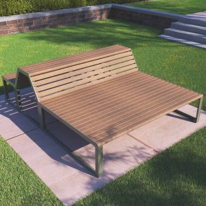Botanic Garden Platform Bench with Backrests in Wanneroo WA