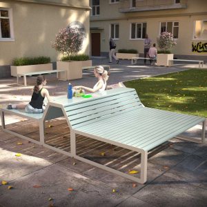 University Platform Bench in Wangaratta