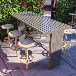 Cafe Bar Height Table Settings at an inner city courtyard Sydney NSW