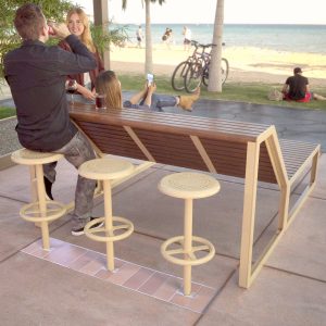 Beachside public chaise bench, Gold Coast QLD