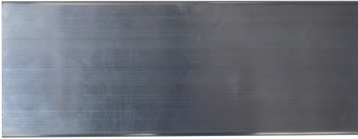 A slab of anodised aluminium with a metallic finish