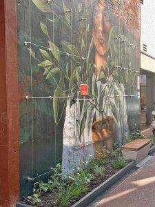 Wolf Lane Bench and Mural