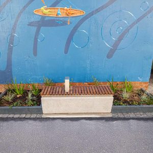 Concrete & Timber Bench at Wolf Lane, Perth