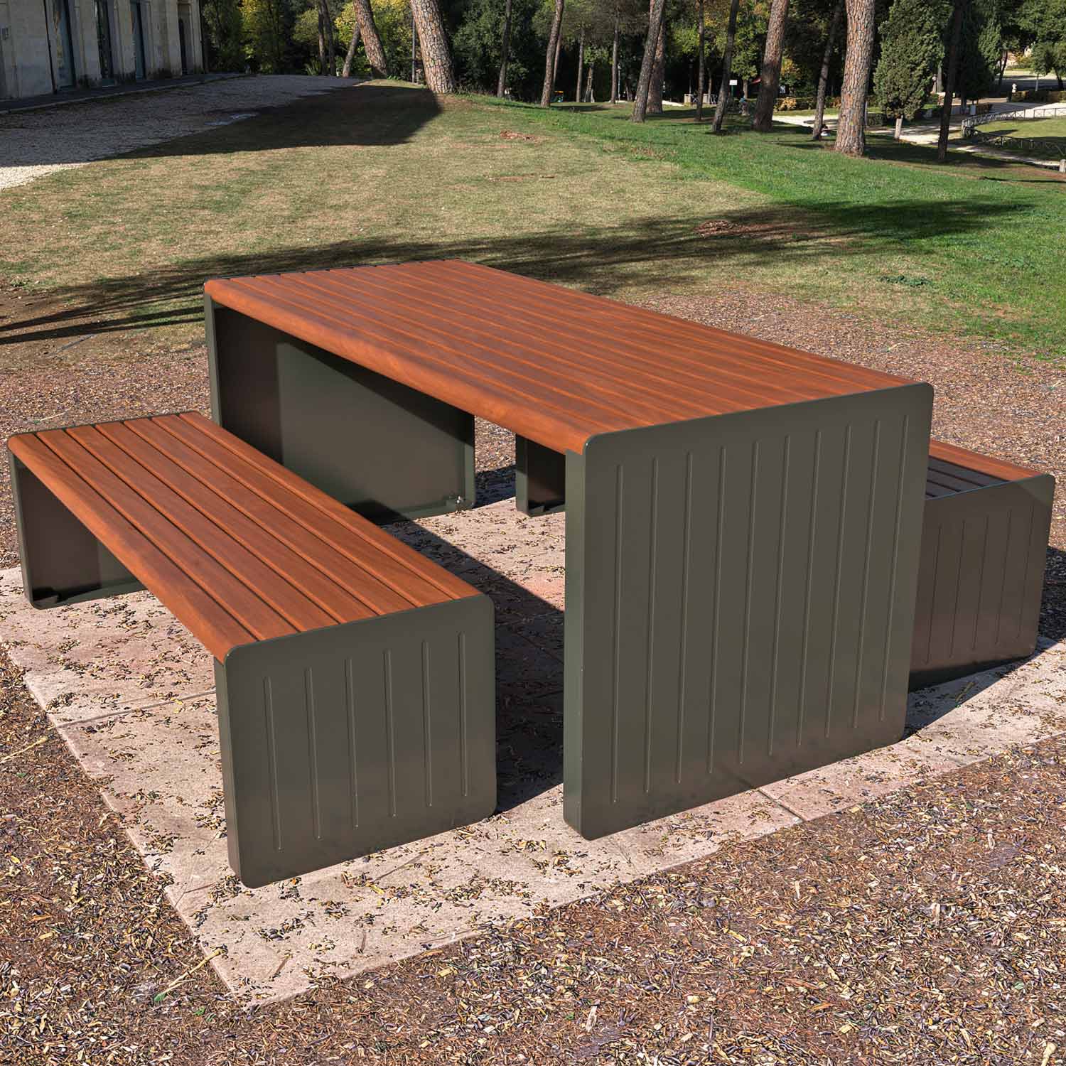 Park Picnic Table Setting with Panelled Ends in Adelaide SA