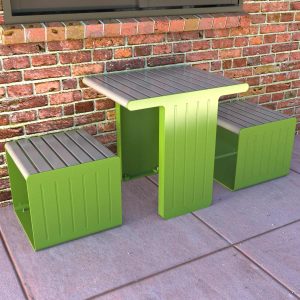 Commercial grade outdoor table for two at a community centre in Gawler SA